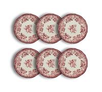 NOVASTYL - Lot de 6 assiettes plates faustine 26cm en porcelaine rose - 2614870