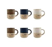 NOVASTYL - Lot6 mugs macchiato 20cl en autres céramiques 3 couleurs assorties - 2414163