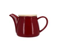 NOVASTYL - Théière anna 500ml en grès magenta avec couvercle en hevea - 3020357
