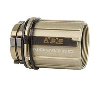 Novatec Cassette Body, B2 Type, with Patented Anti-Bite-Guard System, Alloy, for 326354/5/6/61/62/63, for Shimano 8/9/11S-speed, Silver, Each in Box