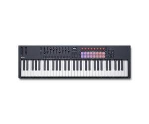 Novation FLkey 2 61 Clavier Maître USB MIDI | USB-C, 61 touches semi-lestées, 16 pads, faders, 8 encodeurs, molettes de pitch/mod, écran, mode Scale, zones, sortie MIDI