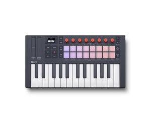 Novation FLkey 2 Mini 25 Clavier Maître USB MIDI | USB-C, 25 mini-touches, 16 pads, 8 encodeurs, rubans tactiles, écran, modes Scale et Chord, arpégiateur, alimentation USB