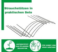 Novatool 10 tuteurs d'arbustes semi-circulaires verts 70x40x15 cm 5,5mm Ø Support pour plantes vivaces Support pour fleurs Plantes grimpantes Support pour plantes vivaces Support pour arbustes