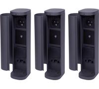 Novatool 3x prise de jardin sans fil 3x Anthracite SMART WIFI APP IP44 Prise de courant ronde Extérieur Prise de jardin Outdoor Colonne de prises de courant Jardin Tour de prises de courant (électriqu