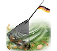 Novatool 4x balai à feuilles avec manche à emboîter et à visser, balayeur de feuilles avec 30 dents en plastique, râteau largeur de travail 75cm, râteau à feuilles, balai de jardin, râteau à gazon, râ