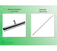 Novatool 5x raclette à eau sol douche voiture avec manche en bois I raclette de douche raclette de sol douche fenêtre pro I raclette à eau raclette de fenêtre raclette à lèvre en caoutchouc raclette à