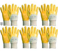 Novatool 6 paires de gants de protection homme I taille 0e 9 I nitrile | résistant à l'huile I EN388:2016 3111X I gants de travail gants de jardinage gants femmes gants résistants à l'huile