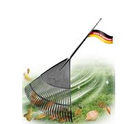 Novatool Balai à feuilles avec manche à 4 pièces et à visser, balayeur avec 30 dents en plastique, râteau largeur de travail 75 cm, râteau à feuilles, balai de jardin, râteau, balai de paysage, outil