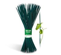 Novatool Lot de 100 bâtons en bambou pour plantes grimpantes - 60 cm x 5,5 mm - Vert