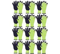 Novatool Lot de 12 paires de gants de travail d'hiver pour homme I Taille 8 I Polyester I EN388:2016 4142X | EN511 X2X I Gants de montage Gants de protection d'hiver thermiques