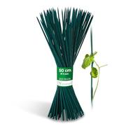 Novatool Lot de 300 tuteurs de gravier 50 cm x 5 mm I Vert I Tiges pour tomates tuteurs de tomates tuteurs de fleurs pour planter des haricots