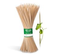 Novatool Lot de 300 tuteurs de gravier en bois - 60 cm x 5,5 mm - Naturel - Tuteur en bambou - Tuteur pour plantes - Tiges d'orchidée