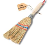 Novatool Petit balai Balai de brindilles avec manche court 28cm Balai de paille Enfants Petit balai de sorcière Garden broom MINI Balai petit IDEAL comme balai pour enfants & balai de camping