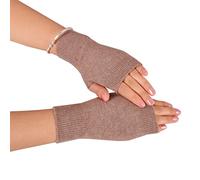 Novawo Gants en Mélange de Laine Chauds Mitaines Femme Gants Sans Doigts