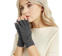 Novawo Gants sans doigts en mélange de Laine Manchettes chaudes Gants de dactylographie unisexe