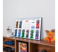 NOVDA Cadre Compatible avec Lego Speed Champions F1 66802, Ultimate Formula 1 Collector's Pack Wall Display Support, 80x50cm Tableau Mural for Décoration Salon Collection & Bureau（Modèle Non Inclus）