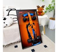 NOVDA Cadre Compatible avec Lego Technic McLaren F1, 42141 Tableau pour Formule 1 75x45 cm Support Voiture pour Collection et Exposition dans Le Salon/Bureau, Idéal for Les Amateurs F1 (Aucun modèle)
