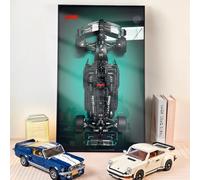 NOVDA Cadre Compatible avec Mercedes AMG F1 W14 E Performance Set 75 x 45 cm pour Voiture 42171 Support mura (sans modèle)