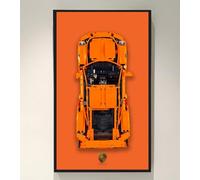 NOVDA Cadre Compatible avec Porsche 911 GT3 RS 42056，Tableau d'Affichage Mural 75 x 45 cm