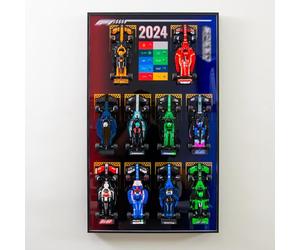 NOVDA Cadre Compatible avec Speed Champions Formula 1 Cars, Tableau Mural pour 75 x 45 cm Support Mural pour Buiding Sets（Modèle Non Inclus）