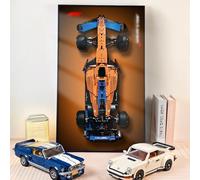 NOVDA Cadre de présentation pour Lego Technic McLaren Formula 1 Race Car Set, 75 x 45 cm pour Lego 42141 Support mural pour les amateurs de Lego (marron)