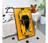 NOVDA Cadre Voiture Compatible avec Lego Technic McLaren P1 42172, Tableau Wall Display Murale 75 * 45 cm Support de Collection et d'Exposition pour, Idéal pour Salon et Bureau (Aucun modèle)