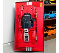 NOVDA Cadre Wall Display Compatible avec Lego 42143 Technic Daytona SP3, 75*45cm Tableau de Collection Adapté à Décoration Intérieure pour Salon et Bureau (Modèle Non Inclus