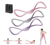 Novealcrbe Bandes de Résistance,Luminousdo Bande de Résistance en Forme de 8 avec Poignées,Élastique d’Entraînement Figure 8 pour Femmes et Hommes,Tonifie Poitrine,Dos et Fessiers (A Set,15+25+35LB)