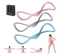 Novealcrbe Bandes de Résistance,Luminousdo Bande de Résistance en Forme de 8 avec Poignées,Élastique d’Entraînement Figure 8 pour Femmes et Hommes,Tonifie Poitrine,Dos et Fessiers (B Set,15+25+35LB)