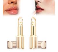 Novealcrbe Mood Lipstick Color, Transparente Transferproof Gold Crystal Color Changing Lip Stick, Transferproof Changing Lipstick, Long Lasting 24 Hours (2pcs)