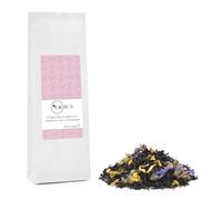 Novecento Tè® | Feuilles de thé noir pêche & abricot - 90 Gr | Pêche Abricot Fleurs de mauve Tournesol et thé noir | Sachet de mélange de thé noir et de fleurs en vrac
