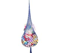 Novel Filet en macramé pour animaux en peluche ou hamac en peluche - 2 m de haut, un crochet Parfait pour les petits espaces dans les coins, les murs et le plafond - Filet à suspendre - Bleu