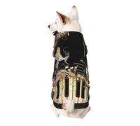 Novel Sweat à capuche imprimé note de musique pour chiot, doux, confortable et respirant pour animaux de compagnie, vêtements mignons pour chiens, chats et petits animaux de compagnie, taille XL
