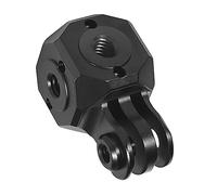 NovelGoal Convertisseur de base de trépied avec trous de 6,35 mm et 9,5 mm - Polyvalent, Mini cube magique compatible avec adaptateur à rotule d'appareil photo GoPro DSLR (Cube A)