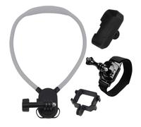 NovelGoal Kit de montage d'extension de cage pour appareil photo Osmo Pocket 4 Pro, double support de griffe avec sangle de cou réglable et dragonne pour viseur de poignet pour caméra d'action (type D