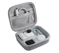 NovelGoal Sac de rangement portable, étui de protection rigide compatible avec caméra 360 Go Ultra Sports, boîte de transport portable résistante aux rayures avec dragonne (gris)