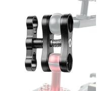 NovelGoal Support de serrage à boule pour bras de lampe de plongée sous-marine en alliage d'aluminium de 2,5 cm avec clip papillon à 360° pour accessoires d'appareil photo Osmo
