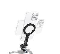 NovelGoal Support de téléphone magnétique en aluminium avec rotation à 360° pour téléphone portable, adaptateur de trépied pour appareil photo SLR (avec curseur OTAN)