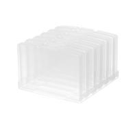 novelinks Lot de 6 boîtes de rangement transparentes pour photos de 10,2 x 15,2 cm - Boîtes de rangement en plastique avec couvercles, boîtes de rangement pour photos de 10,2 x 15,2 cm, boîtes de tri