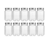 novelinks pot en plastique transparent de 16 oz avec couvercle rotatif - récipient de stockage de boue en plastique réutilisable, rond et vide - sans bisphénol A (paquet de 10)