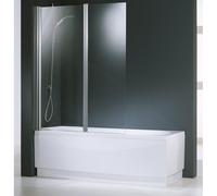 Novellini Aurora paroi de baignoire pivotante 120x150cm profil matchroom et verre satiné auroran2-4b