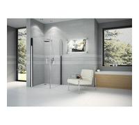 Novellini Giada cabine de douche accès d'angle 2G avec portes pivotantes 84/87x195cm profilé chrome mat verre clair GIADN2G841B
