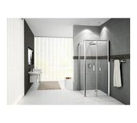 Novellini Giada Porte de douche 2B 84/90x195cm Profilé Blanc et Verre transparent GIADN2B841A