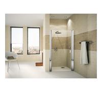 Novellini Giada porte pivotante pour niche 1B 87 90x195cm droite profil blanc et verre clair GIADN1B87D1A