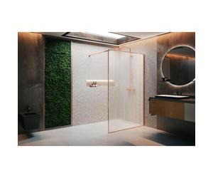 Novellini H art Douche à l'italienne - 120x200cm - Verre clair avec bande mate - blanc mat harthp120-44u