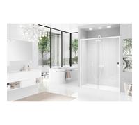 Novellini Porte de douche - 97-101x200cm - transparent - blanc mat ope2p97s-1u