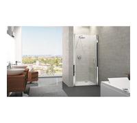 Novellini Young 2.0 1b porte tournante pour niche 87/91x200cm chrome/clair y21b87-1k
