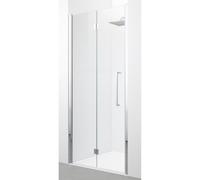 Novellini Young 2.0 1BS porte pliante pour niche 94/98x200cm gauche noir/clair y21bs94s-1h