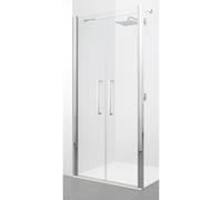 Novellini Young 2.0 2-parties porte pivotante 107 X 200 CM. verre clair chrome mat y22b107-1b