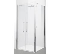Novellini Young 2.0 f2b paroi latérale 99/101x200cm avec profil chromé mat et verre clair y2f2b99-1b